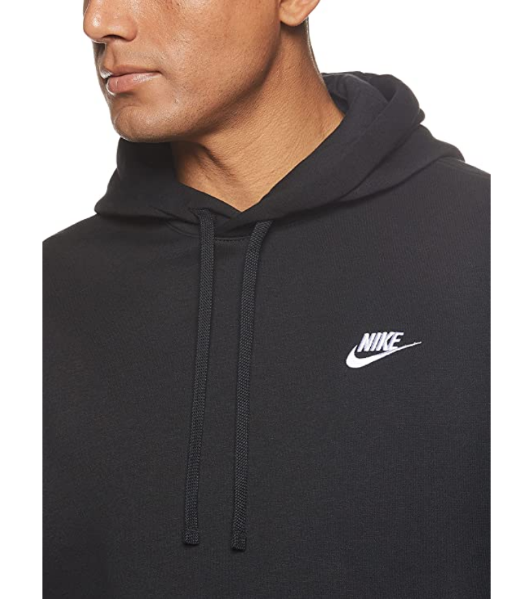Nike Felpa da uomo con cappuccio Club Over The Head BV2654 010 black