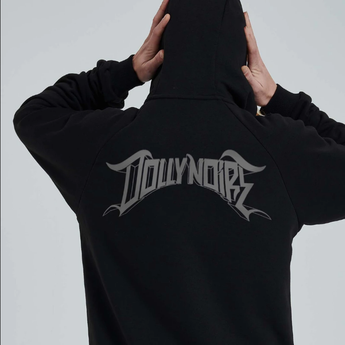 Dolly Noire Hoodie Over 3D Lettering SW114-SK-01 black