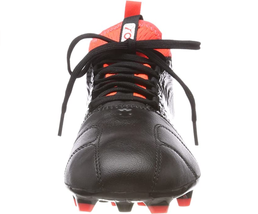 Puma scarpa da calcio con calzino da uomo One 18.3 104536 01 nero-argento-rosso