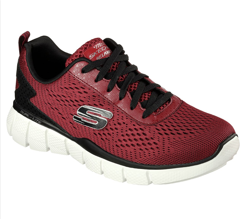 Skechers scarpa da ginnastica da uomo Equalizer 2.0 Settle The Score 51529 BURG rosso