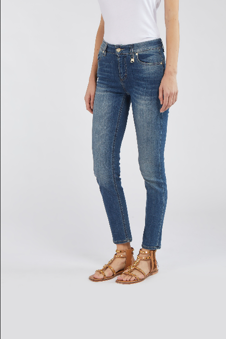 CafèNoir Denim Audrey Slim jeans trousers C7JJ3060 B007 medium light blue