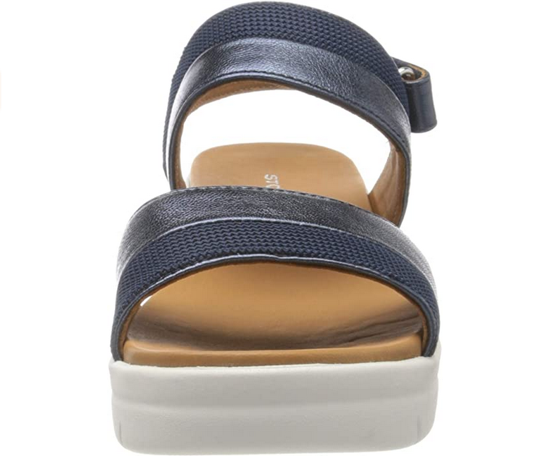 Stonefly sandalo casual da donna Aqua III 11 in pelle laminata 213783 100 limo blu