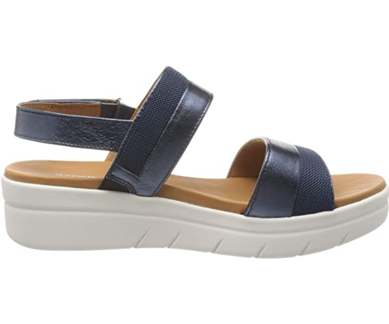 Stonefly sandalo casual da donna Aqua III 11 in pelle laminata 213783 100 limo blu