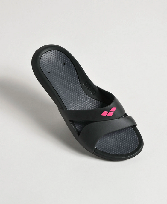 Arena Slipper Nina 003787 102 black dark grey-fuchsia