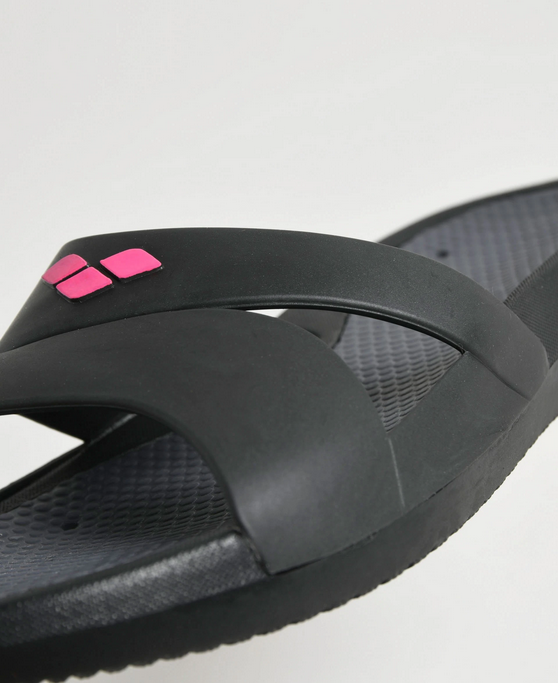 Arena Slipper Nina 003787 102 black dark grey-fuchsia