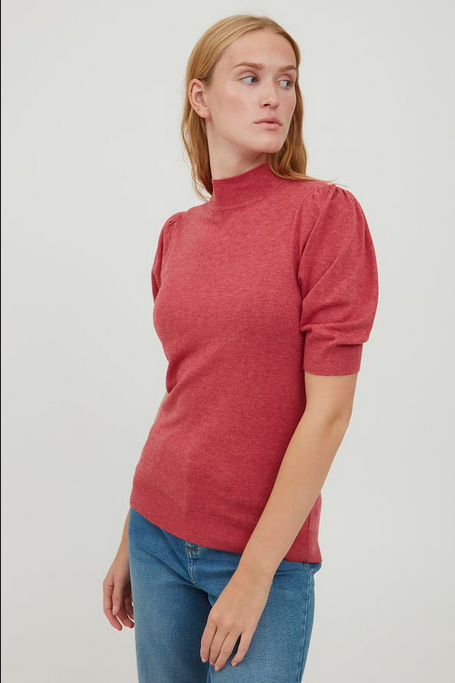 b.young Bymmpimba Puff Sleeve 20811091 1817411 raspberry wine