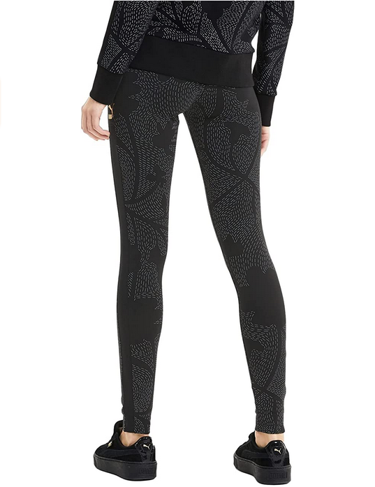 Puma leggings da donna Classics AOP MR Legging 597734 61 nero