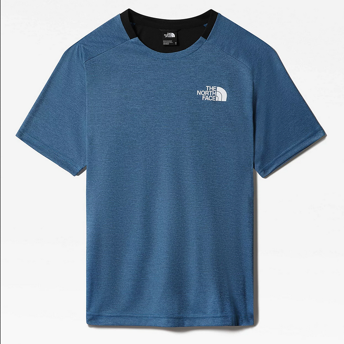 The North Face T-shirt Mountain Athletics maniche corte da uomo NF0A5IEU5V9 banff blue dark heather-black