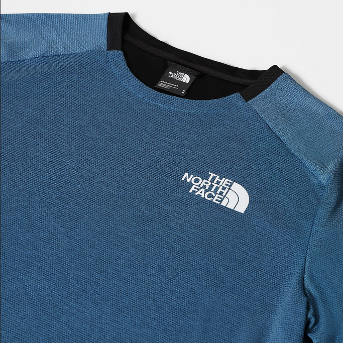 The North Face T-shirt Mountain Athletics maniche corte da uomo NF0A5IEU5V9 banff blue dark heather-black