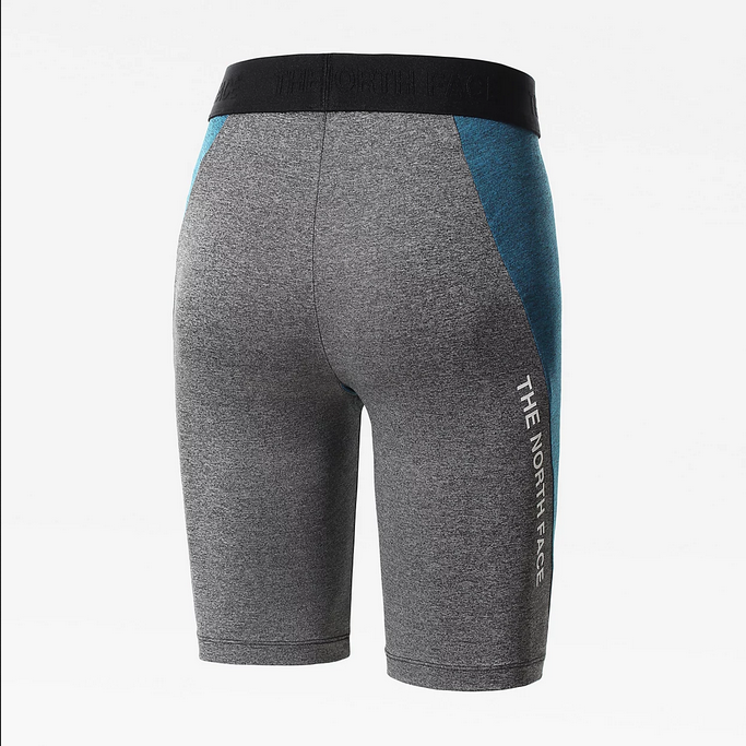 The North Face Short a vita alta Mountain Athletics da donna NF0A7R2T5W8 banff blue black heather-black