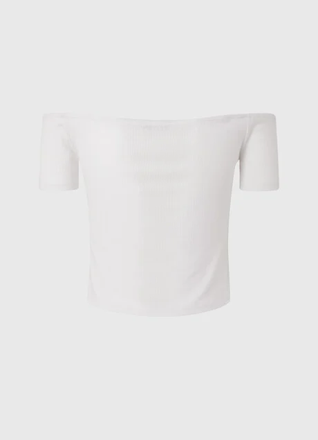 Pepe Jeans T-Shirt with BETH knot PL505136 800 white
