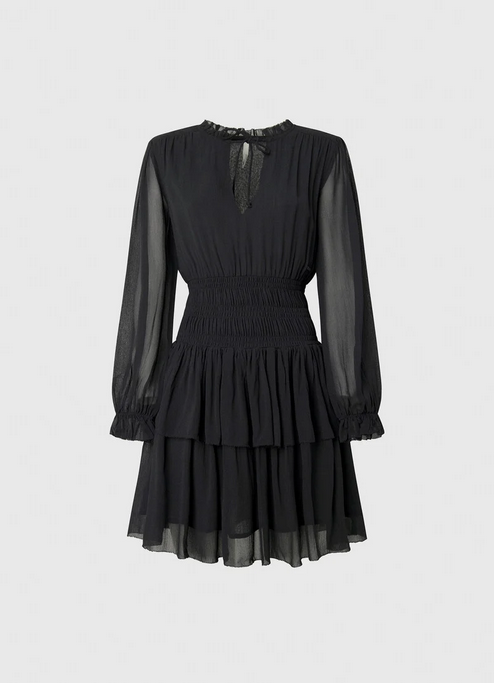 Pepe Jeans Romantic Mini Dress Lucy PL953018 999 black