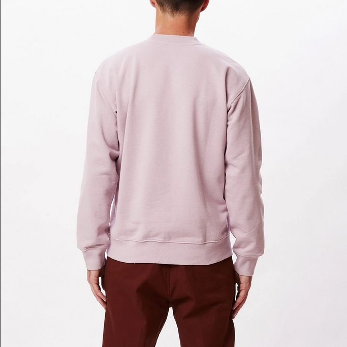 Obey Felpa girocollo da uomo Timeless Reycled Heavy Crew 112480114 lilla