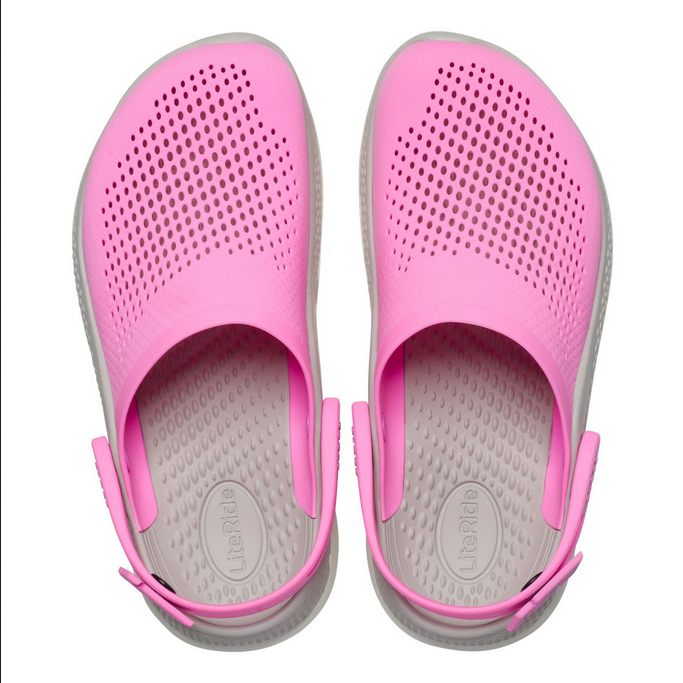 Crocs women's sabot slipper LiteRide 360° Clog 206708 6SW pink-grey