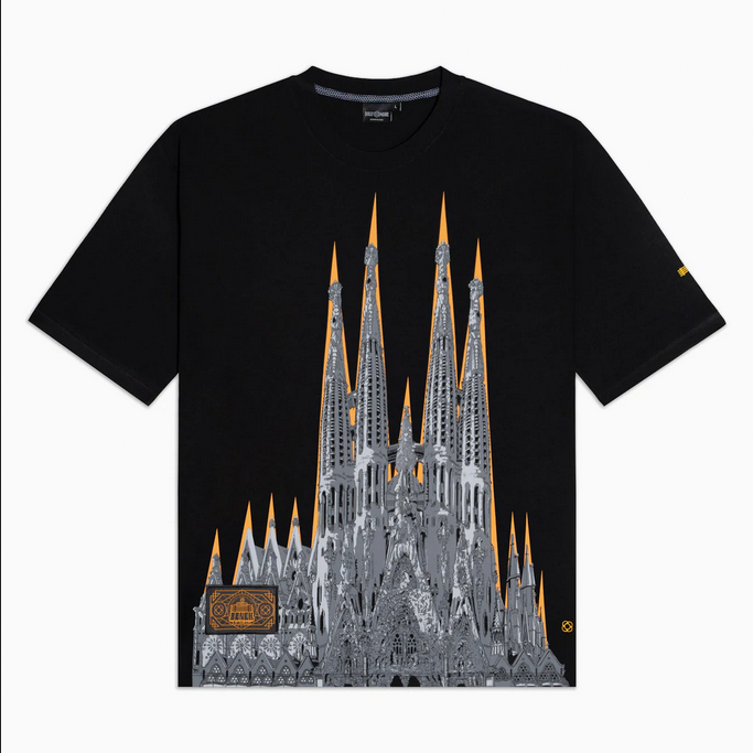 Dolly Noire short sleeve t-shirt BENCH Sagrada Familia Tee ts104-tb-01 black