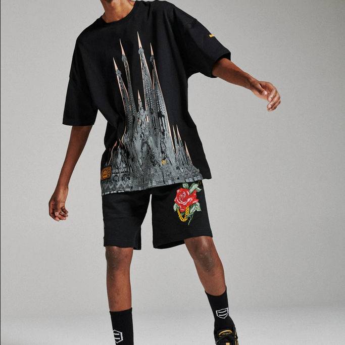 Dolly Noire short sleeve t-shirt BENCH Sagrada Familia Tee ts104-tb-01 black