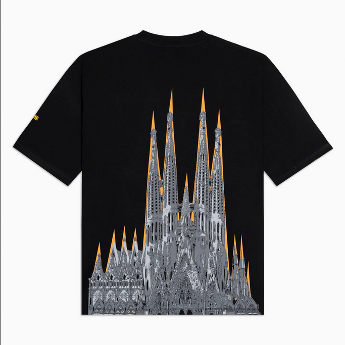 Dolly Noire short sleeve t-shirt BENCH Sagrada Familia Tee ts104-tb-01 black