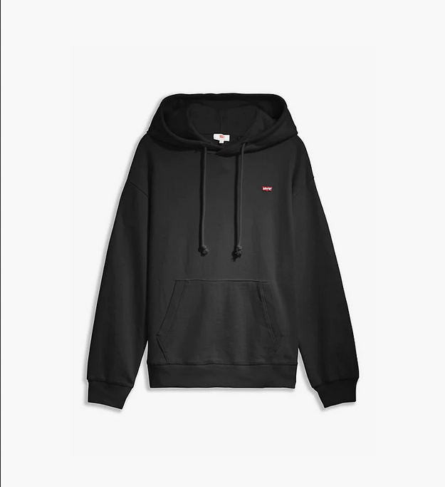 Levi's oversized women's minilogo sweatshirt with hood 246930002 caviar black