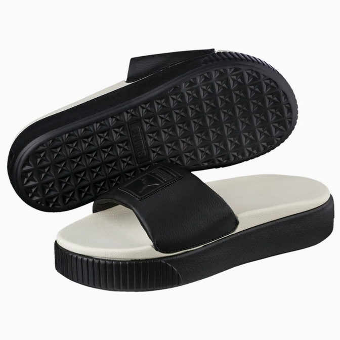 Puma Ciabatta con zeppa Platform Slide 366121 04 black-white