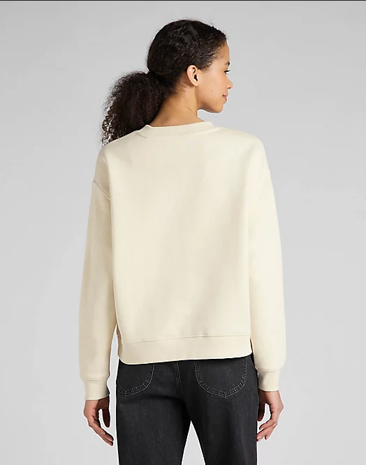 Lee Felpa da donna girocollo Sweatshirt L53LLJDN ecru