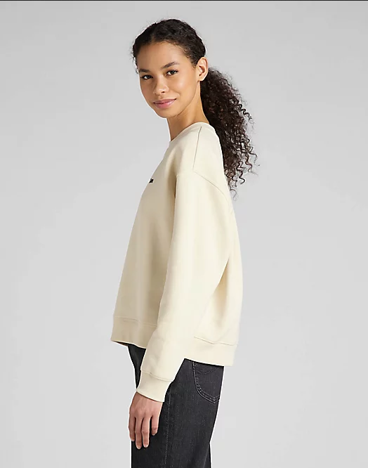 Lee Felpa da donna girocollo Sweatshirt L53LLJDN ecru