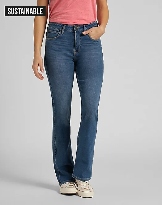 Lee Women's flared jeans trousers Breese Boot L31TQDTO Mid in Worn Martha