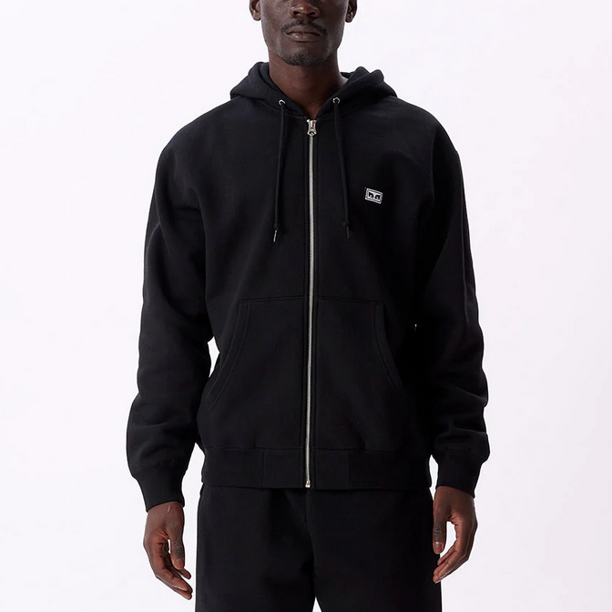 Obey felpa unisex con cappuccio e cerniera intera Established Works Eyes 112460011 A095600 nero