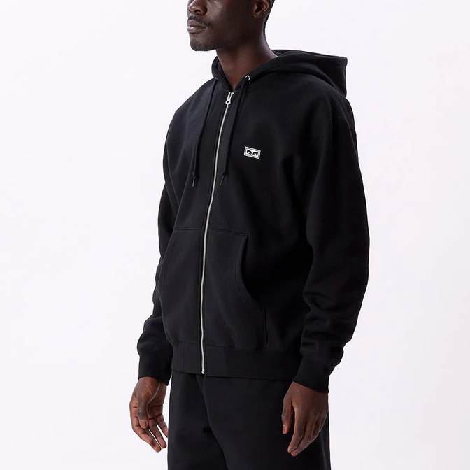 Obey felpa unisex con cappuccio e cerniera intera Established Works Eyes 112460011 A095600 nero