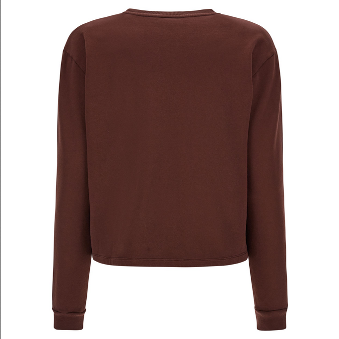 Freddy Garment dyed comfort crew neck cropped sweatshirt JOYC024X Z40X moonbeam direct dyed
