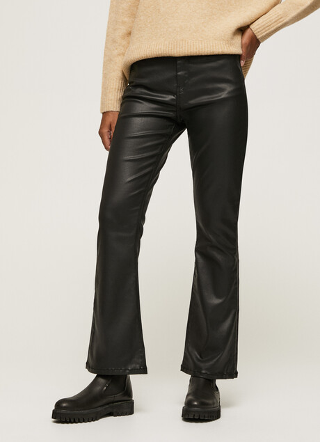Pepe Jeans Pantalone Jeans Cerato nero Dion Flare a vita alta e largo PL204156XB0 denim black