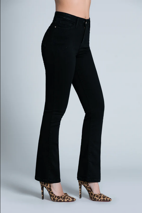 Relish Women's high-waisted jeans trousers with Starf_B embroidery RDA2207135011 1199 black denim