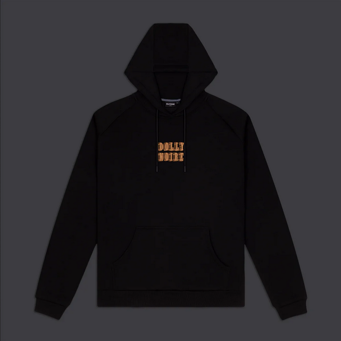 Dolly Noire Men's Sweatshirt Letter Block Hoodie SW190-SA-01 Black