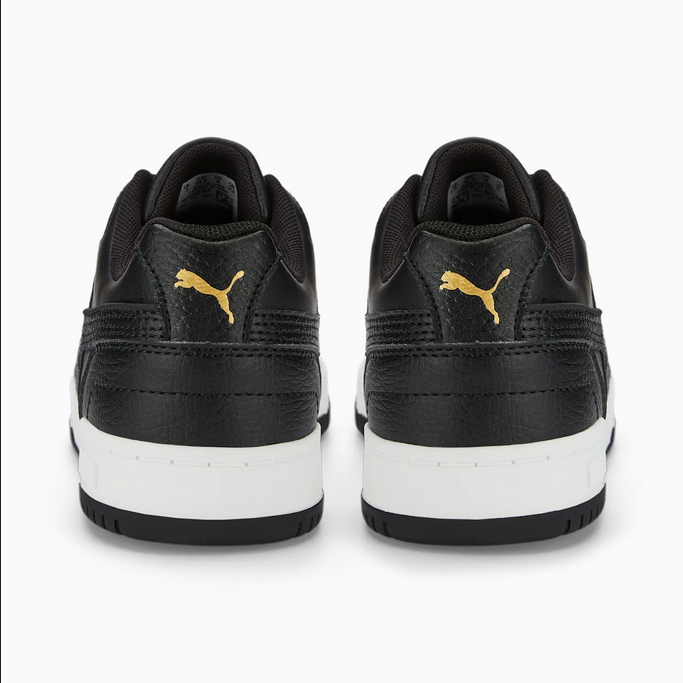 Puma low sneakers for boys RBD Game Low Jr 387350 02 black-gold-white