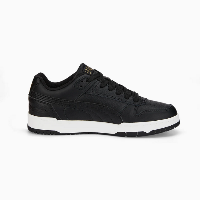 Puma low sneakers for boys RBD Game Low Jr 387350 02 black-gold-white
