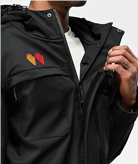 Neff giacca da snowboard in Softshell On My Honor 19F59001 nero