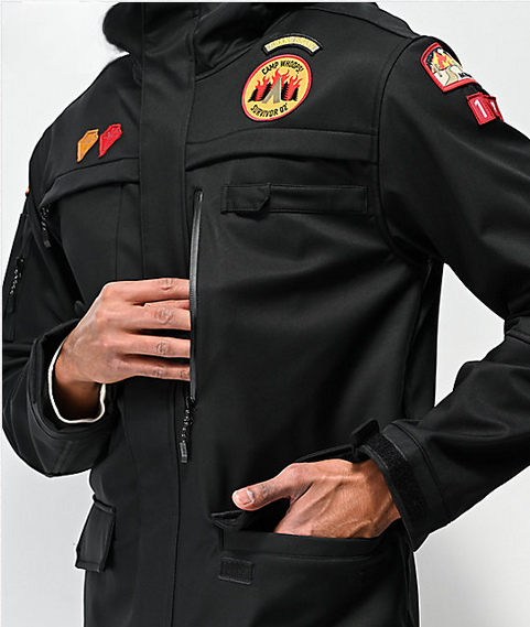 Neff giacca da snowboard in Softshell On My Honor 19F59001 nero