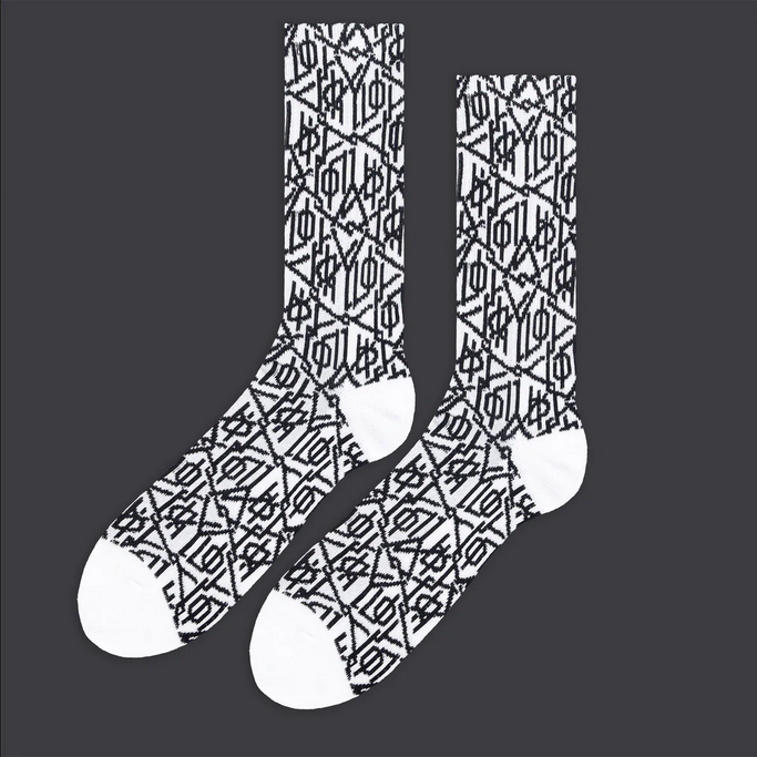 Dolly Noire calza Monogram DLYNR Socks sk451-ka-02 bianco - taglia unica