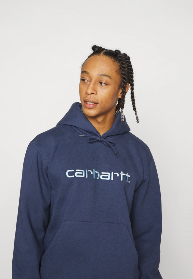 Carhartt Hoodie Hodded American Script Sweat 1030230 12E enzian-misty sky