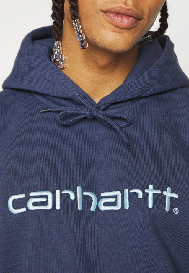 Carhartt Hoodie Hodded American Script Sweat 1030230 12E enzian-misty sky
