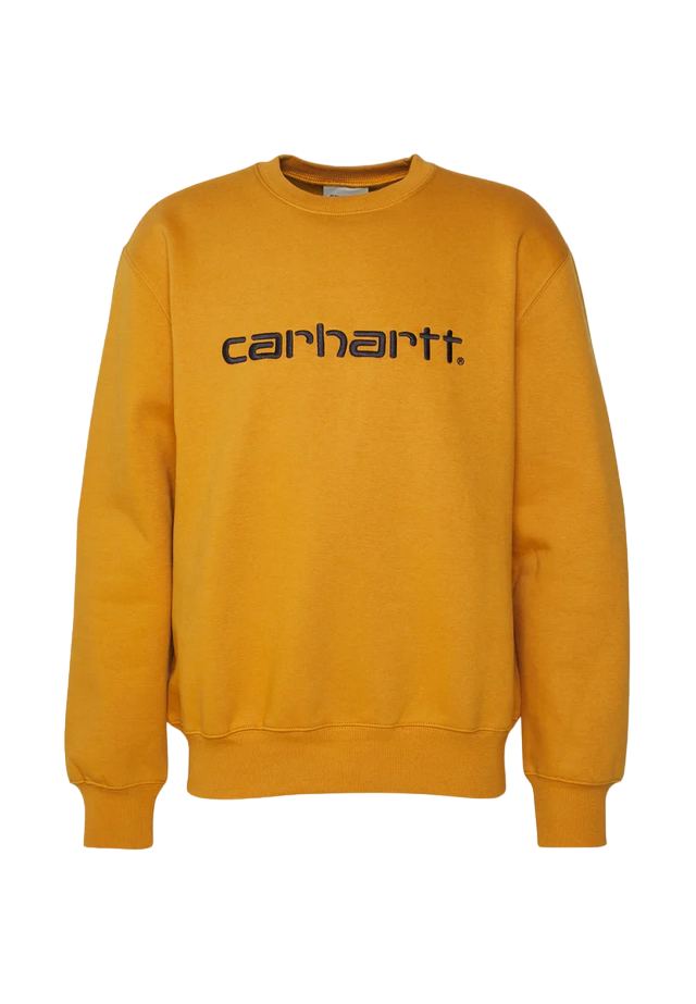 Carhartt men's crewneck sweatshirt 1030229 10E ochre-dark navy