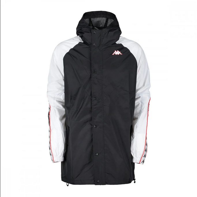 Kappa giubbino antivento con cappuccio Clack 3031D30 900 nero