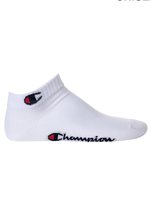 Champion calzini unisex Quarter Socks 3 paia 10100386 U34576 WW001 bianchi