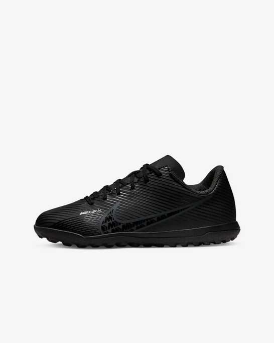 Nike Scarpa da calcetto da ragazzo Mercurial Vapor 15 Club Turf DJ5956 001 nero-bianco
