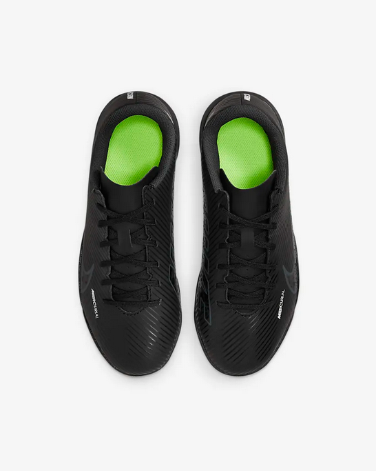 Nike Scarpa da calcetto da ragazzo Mercurial Vapor 15 Club Turf DJ5956 001 nero-bianco