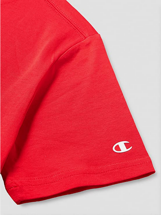 Champion completino da ragazzo Legacy Graphic T-shirt + Bermuda 306314 RS046 HRR red-navy