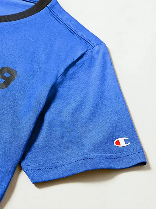 Champion completino da ragazzo Legacy Graphic T-shirt + Bermuda 306315 BS071 ETR bluette-navy