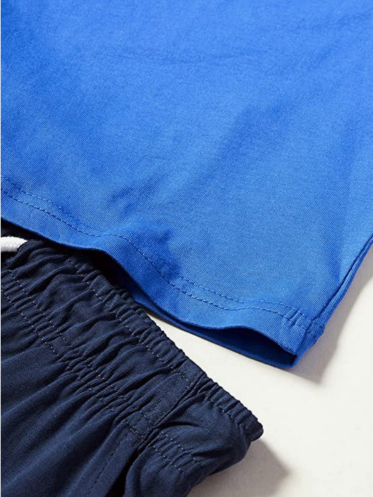 Champion completino da ragazzo Legacy Graphic T-shirt + Bermuda 306315 BS071 ETR bluette-navy