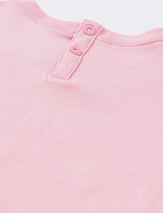 Champion Completino da bambina Legacy American Classics logo T-shirt + Short 404686 PS024 CNP rosa confetto
