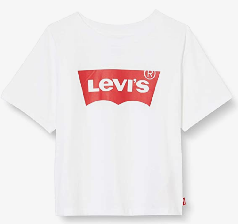 Levi's Kids maglietta da ragazza LVG Light Bright Cropped Tee 4E0220 001 bianco