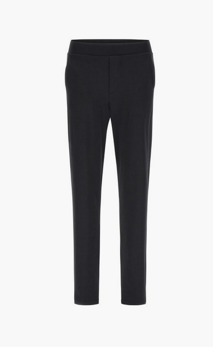 Freddy Pantaloni in jersey stretch con finta zip e fondo dritto S3WSLP12 N nero